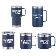 OEM/ODM Wholesale Custom Office Coffee Mug Double Wall Stainless Steel Cup 12/14/24oz Mixcolors Coffee Cup with Handle