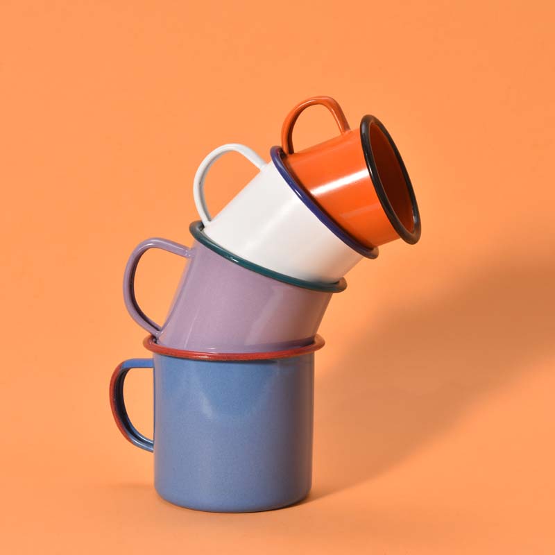 Gift Use Christmas Hot Sale 350ml 500ml 750ml 1200ml 3000ml Sublimation White Enamel Cup Camping Mug Coffee Milk Mugs Cups