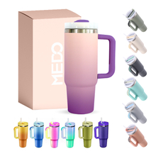 Custom Logo High Quality 40oz Stainless Steel Tumbler with Handle Lid Double Wall Vacuum Insulated Travel