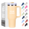 Wholesale Custom LOGO Tumbler Stainless Steel Travel Mug Coffee Tumbler Vacuum Cup 20oz 30oz 40oz Tumbler With Handle Straw