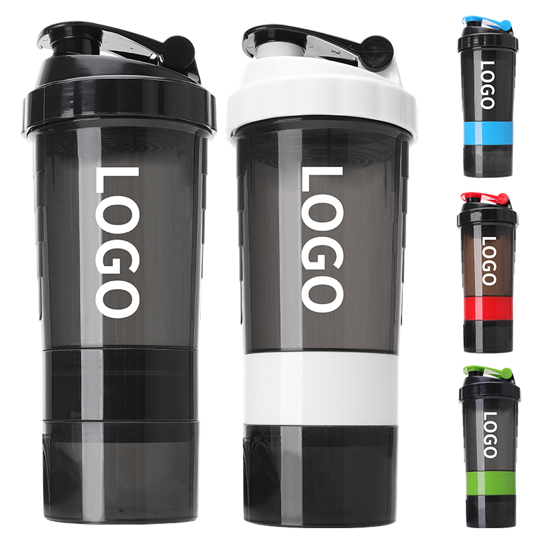 Hot Sales Wholesale 500ml BPA-Free Shaker Bottles with Storage for Shakers Protein Shaker Hot/Cold Gym Drinks