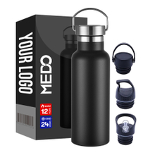 High Quality Hot Water Thermos 350ml 500ml 600ml 750ml 1000ml Stainless Steel Insulated Stainless Steel Water Bottle Flask with Bamboo Lid