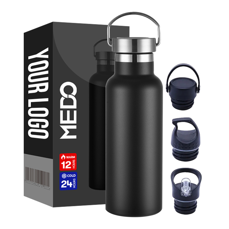 High Quality Hot Water Thermos 350ml 500ml 600ml 750ml 1000ml Stainless Steel Insulated Stainless Steel Water Bottle Flask with Bamboo Lid