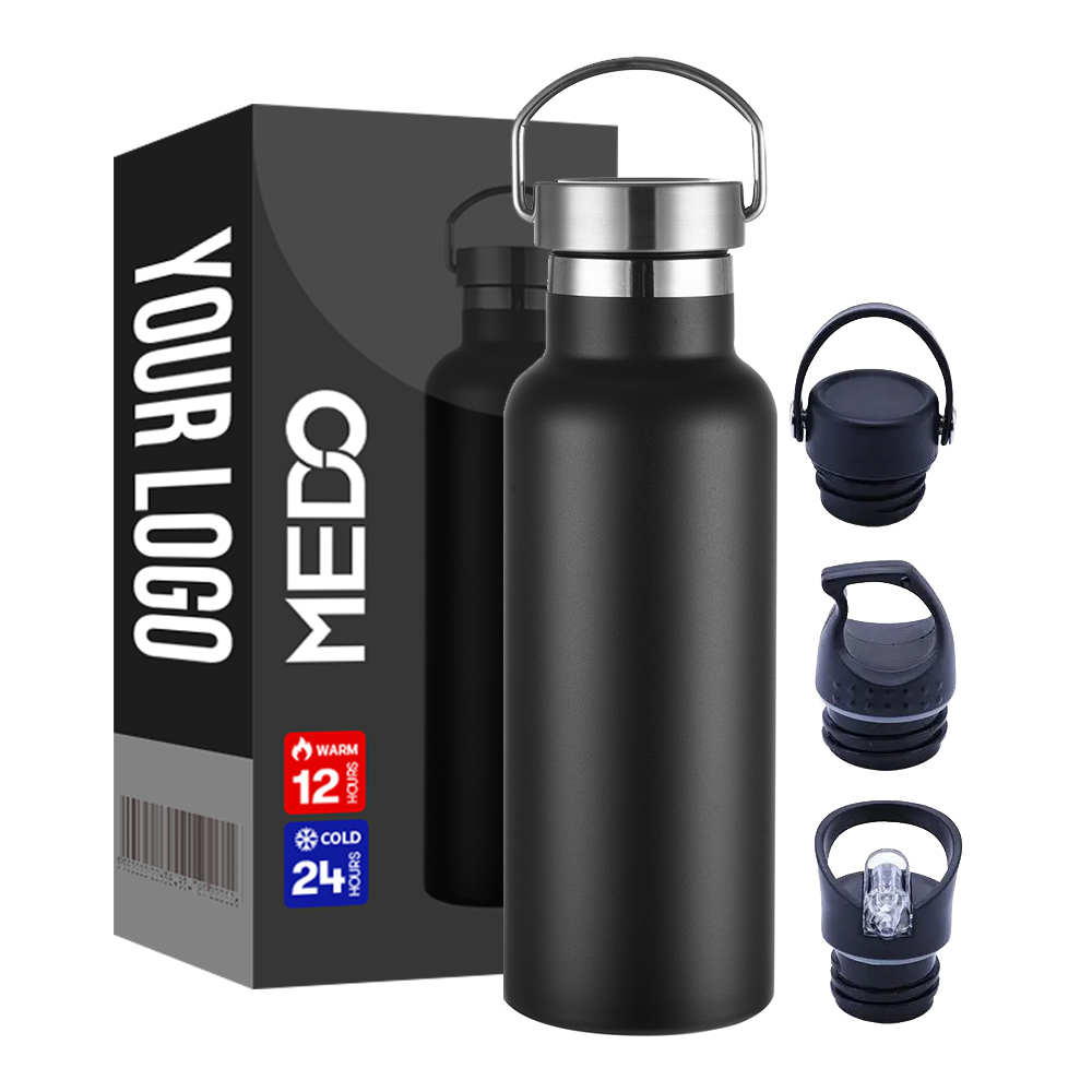 High Quality Hot Water Thermos 350ml 500ml 600ml 750ml 1000ml Stainless Steel Insulated Stainless Steel Water Bottle Flask with Bamboo Lid