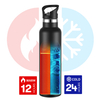 Factory Wholesale 350ml 500ml 600ml 750ml Width Mouth Sports Double Wall Thermo Stainless Steel Water Bottle Vacuum Flask With Handle