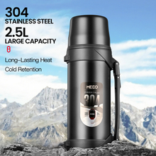 Large Capacity Portable 304 Stainless Steel Outdoor Vacuum Flask Kettle Insulated Travel Water Bottle With Tea Cup