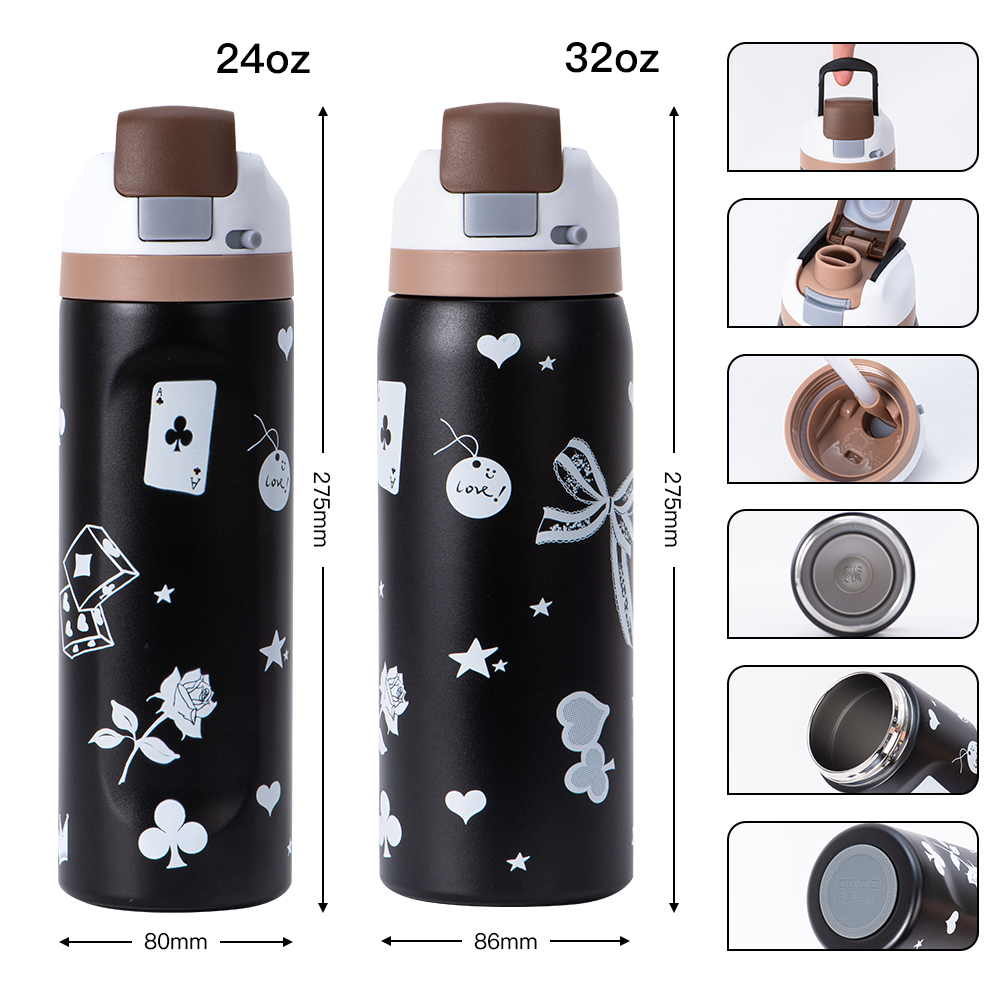 Factory High Quality Wholesale Customized Travel Portable Double Wall Insulated Stainless Steel Water Bottles