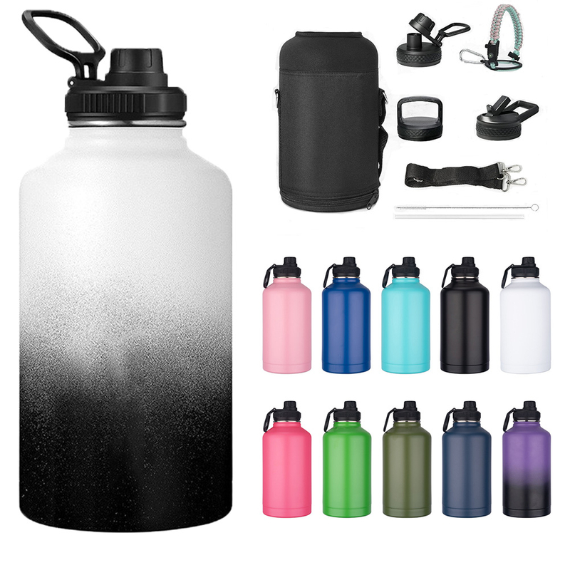 Factory Wholesale 64oz Stainless Steel Tumblers BPA-Free Leak-Proof Vacuum Insulated Sports Thermos with Camping Lid