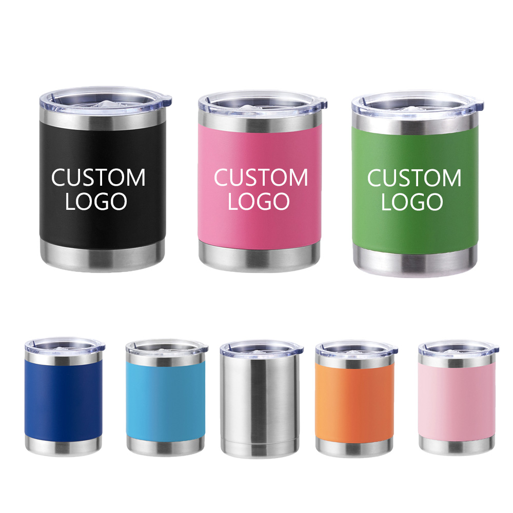 2025 Double Wall Stainless Steel 10oz Tumblers Beer Cups With Magnetic Slide Lid Powder Coated Water Bottle for Beer