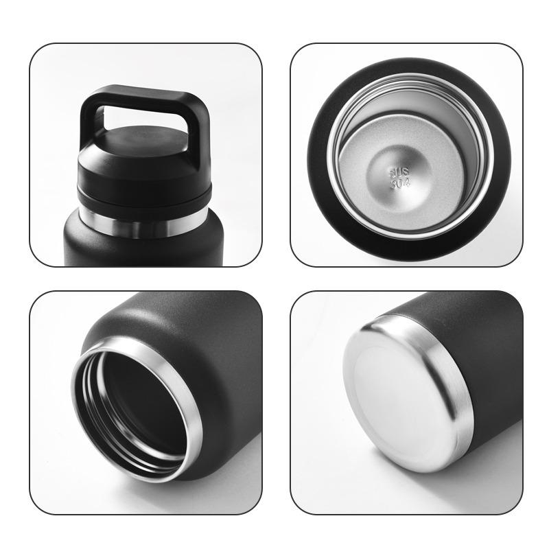OEM ODM Factory Hot Sales Stainless Steel Vacuum Insulated Wide Mouth Handle Lid Tumbler Keep Hot Cold Eco-Friendly Sports 12-24