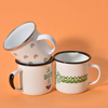 Gift Use Christmas Hot Sale 350ml 500ml 750ml 1200ml 3000ml Sublimation White Enamel Cup Camping Mug Coffee Milk Mugs Cups