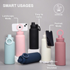 wholesale 1000ml Double Wall Stainless Steel Gym Sport Bottle Magnet Phone Holder Portable Insulated Water Bottle with Custom Logo