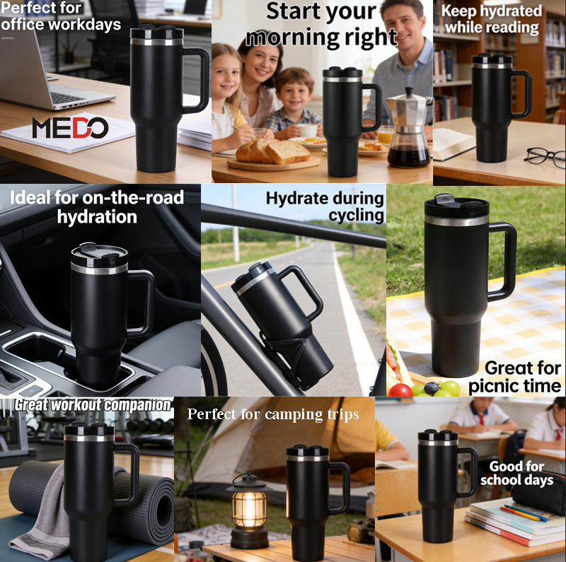 Wholesale Insulated Stainless Steel Tumbler with Handle 40oz for Car Office
