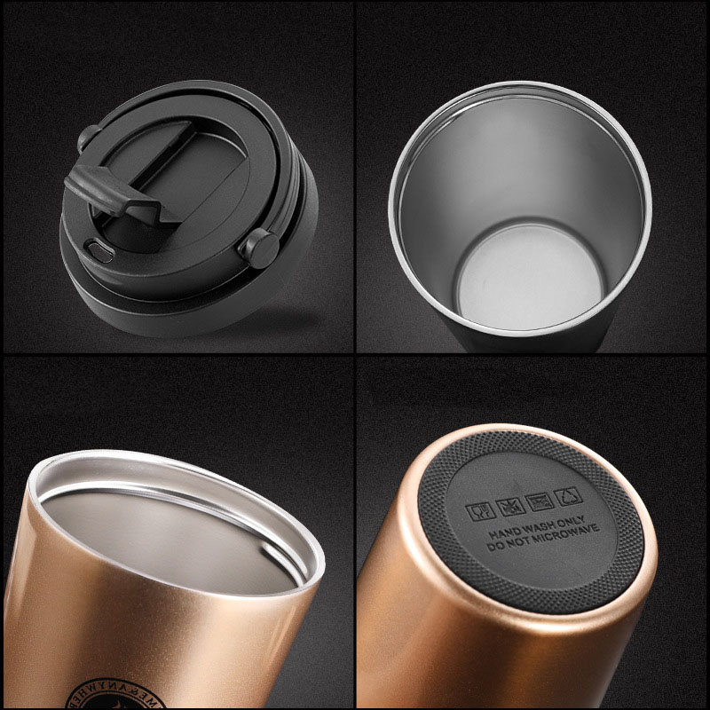 500ml Custom printing Stainless Steel coffee mug with Lid Double Wall Insulated Vacuum insulation Cup
