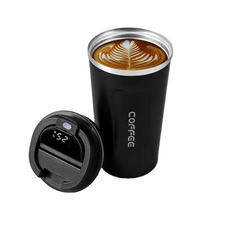 Factory Hot Sales Wholesale Oem Double Walled Stainless Steel Tumbler Insulated Thermal Cups Travel Coffee Mug With LED Lid