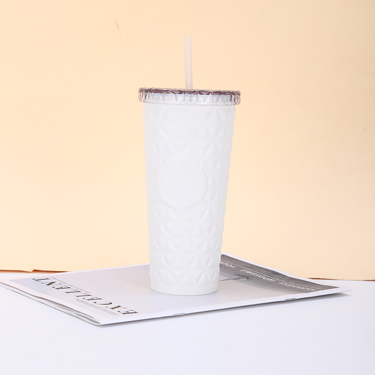Trader Bulk Order Stainless Steel Vacuum Flask from Factory Tumbler Coffee Mug OEM Customized Packaging with Straw lid
