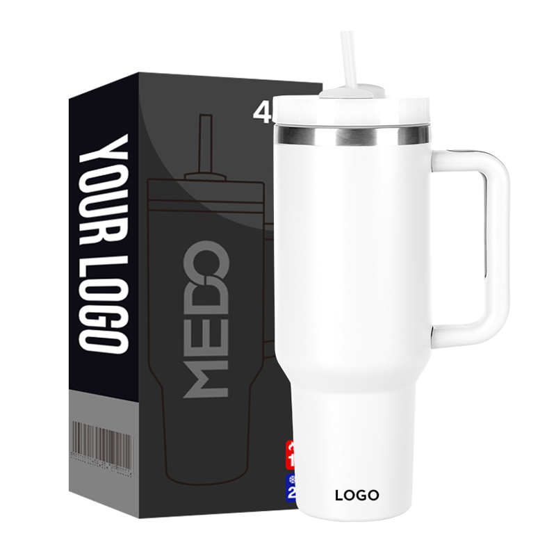 Wholesale Custom LOGO Tumbler Stainless Steel Travel Mug Coffee Tumbler Vacuum Cup 20oz 30oz 40oz Tumbler With Handle Straw
