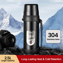 Customizable 304 Stainless Steel Vacuum Flask With Large Capacity And Double Lid Design For Outdoor Activities