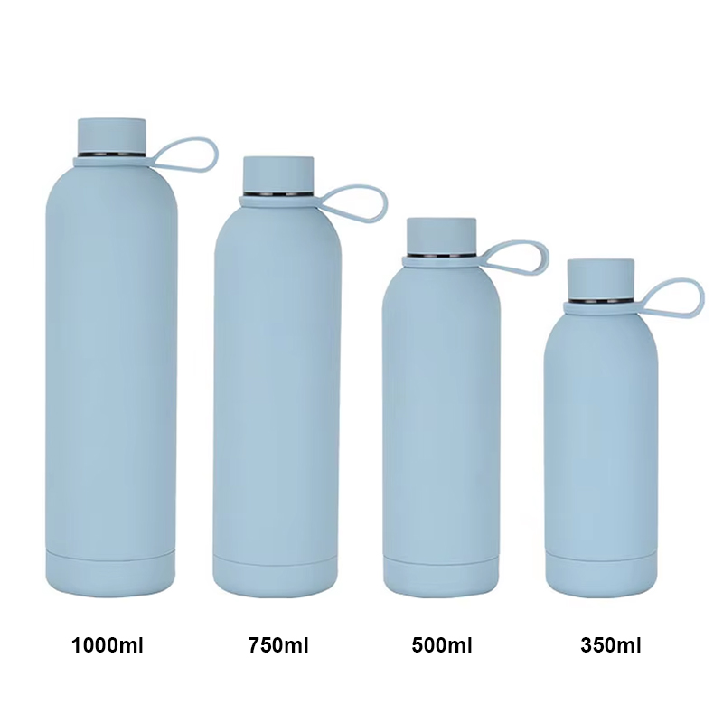 Custom Logo Wholesale Small Mouth Drink Bottles Rubber Paint Sport Cup Vacuum Flask Thermal Stainless Steel Sports Water Bottles