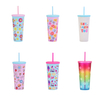 Custom Logo 16oz Matte Black Cold Cup Tumbler With Lid and Straw 16oz Sublimation Tumbler Straight