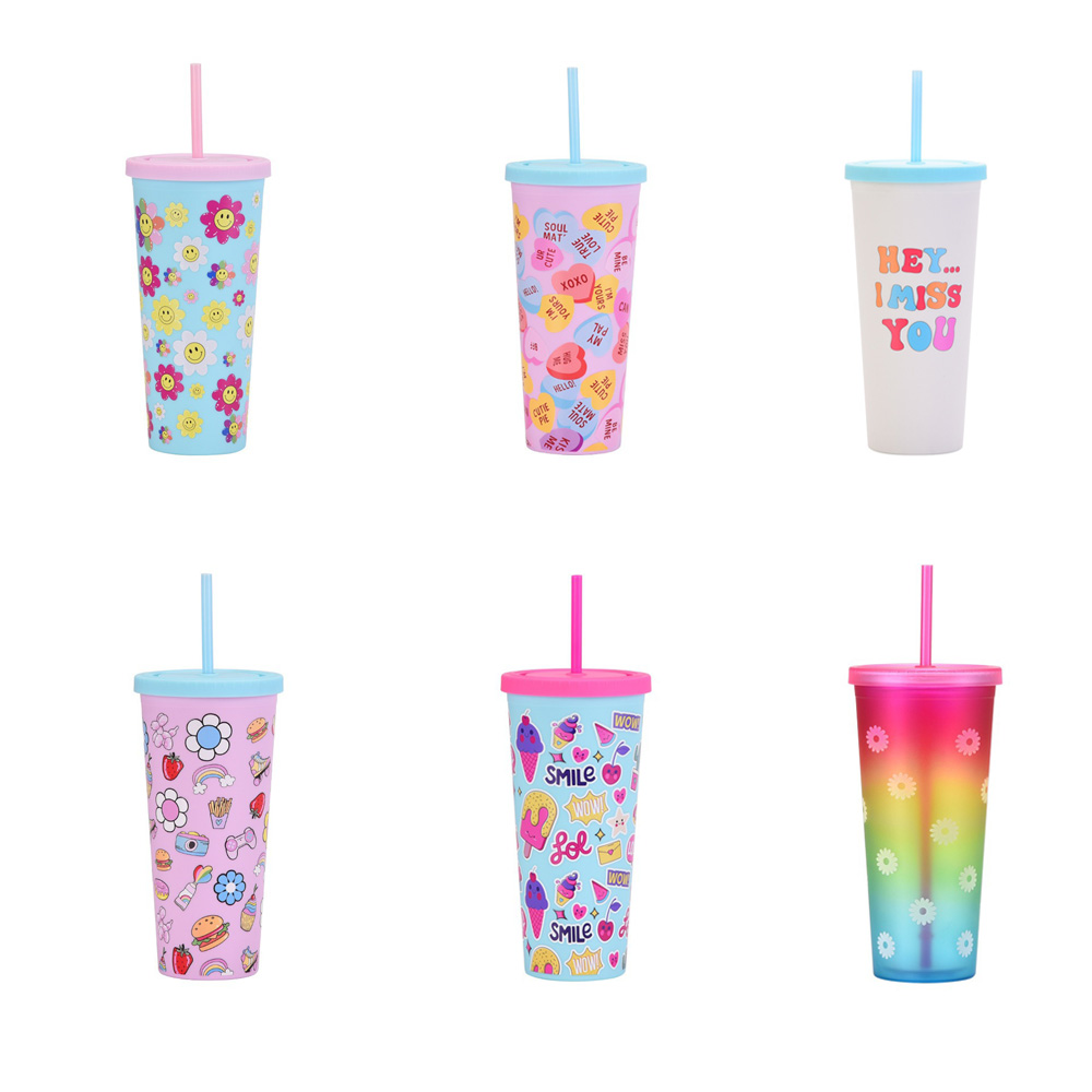 Custom Logo 16oz Matte Black Cold Cup Tumbler With Lid and Straw 16oz Sublimation Tumbler Straight