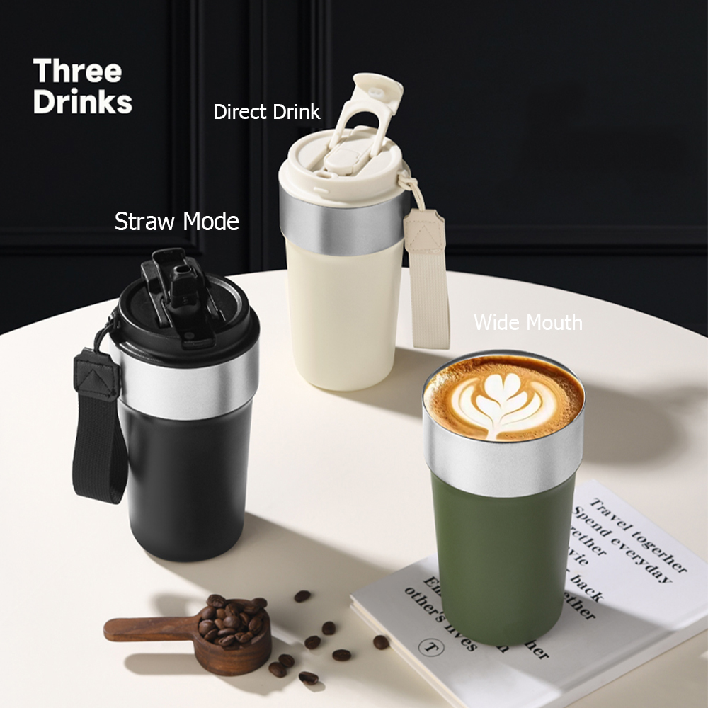 Wholesale 510ml Stainless Steel Coffee Tumbler Custom Logo Leak-Proof Vacuum Insulated Eco-Friendly BPA Free Classic Office Cup