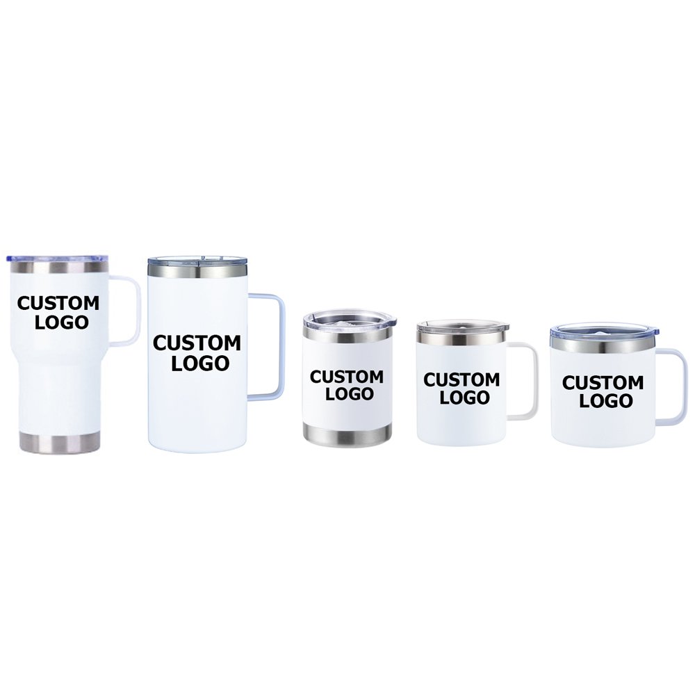 OEM/ODM Wholesale Custom Office Coffee Mug Double Wall Stainless Steel Cup 12/14/24oz Mixcolors Coffee Cup with Handle