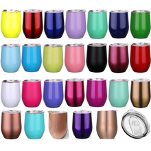 New Product Ideas 2024 12oz Double Wall Insulated Tumbler Cup Egg Shape Stainless Steel Cups Wine Tumbler Drink Tumbler With Lid