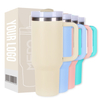 Wholesale Custom LOGO Tumbler Stainless Steel Travel Mug Coffee Tumbler Vacuum Cup 20oz 30oz 40oz Tumbler With Handle Straw