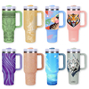 Wholesale Custom LOGO Tumbler Stainless Steel Travel Mug Coffee Tumbler Vacuum Cup 20oz 30oz 40oz Tumbler With Handle Straw