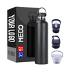 16oz 20oz 24oz 32oz Custom Logo Double Wall Vacuum Insulated Stainless Steel Thermos Water Bottle With Bamboo Lid