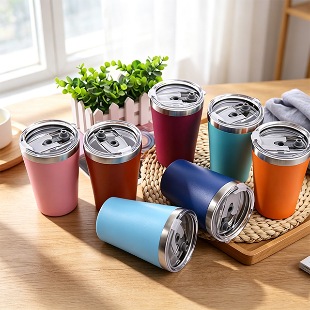 Factory Wholesale 12oz Stainless Steel Beer Cup with Lid