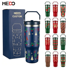 Christmas Promotional Custom Logo Stainless Steel Vacuum Insulated Travel Camping Car Water Bottle – Perfect Holiday Gift for Gym & Outdoor