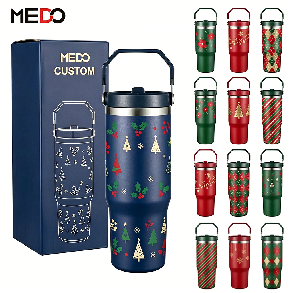 Christmas Promotional Custom Logo Stainless Steel Vacuum Insulated Travel Camping Car Water Bottle – Perfect Holiday Gift for Gym & Outdoor