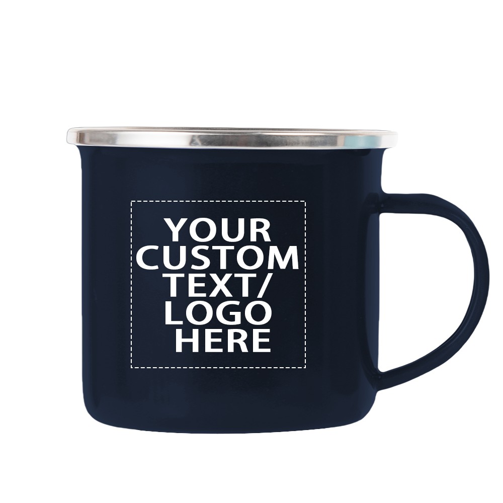 High Quality Wholesale Custom Printing Customized Classic Simplicity Iron Enamel Mugs Cup for Promotion