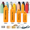 High Quality Custom Logo Small Mouth Rubber Coated Double Wall Stainless Steel Kids Water Bottle