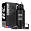 Custom Laser Logo Thermos Water Bottle Double Wall Sport Stainless Steel Hot Insulated Water Bottles Gym Water Bottle