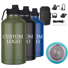 In Bulk High Quality 304 Stainless Steel Tumblers Flasks Large 64oz Vacuum Insulated Tumbler with Straw for Camping