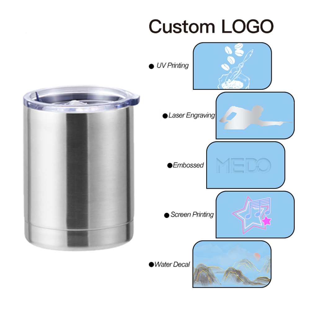 2025 Double Wall Stainless Steel 10oz Tumblers Beer Cups With Magnetic Slide Lid Powder Coated Water Bottle for Beer