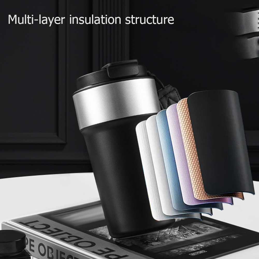 Wholesale 510ml Stainless Steel Coffee Tumbler Custom Logo Leak-Proof Vacuum Insulated Eco-Friendly BPA Free Classic Office Cup