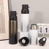 Hot Sales Wholesale Custom logo Vacuum Thermos Stainless Steel Sports Water Bottle with Lid for Travel Hiking
