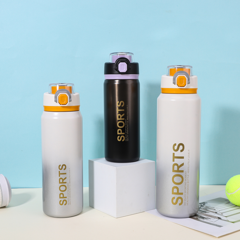 New Arrival Factory Wholesale Custom logo Sports Stainless Steel Vacuum Water Bottle with Lid Straw for Travel Camping
