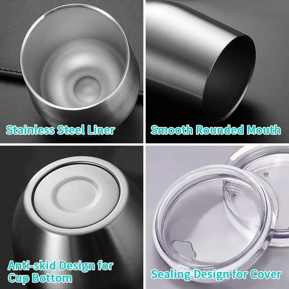 Wholesale 12oz Stainless Steel Egg Shape Wine Tumbler