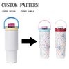 900ml Cute Tumbler with Handle and Straw | 316 Stainless Steel Insulated Cup | Custom Pattern Travel Mug for Women Girls
