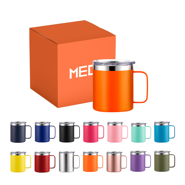Custom 12oz 14oz 16oz 20oz Stainless Steel Double Wall Thermal Travel Vacuum Tumbler Coffee Mug With Handle