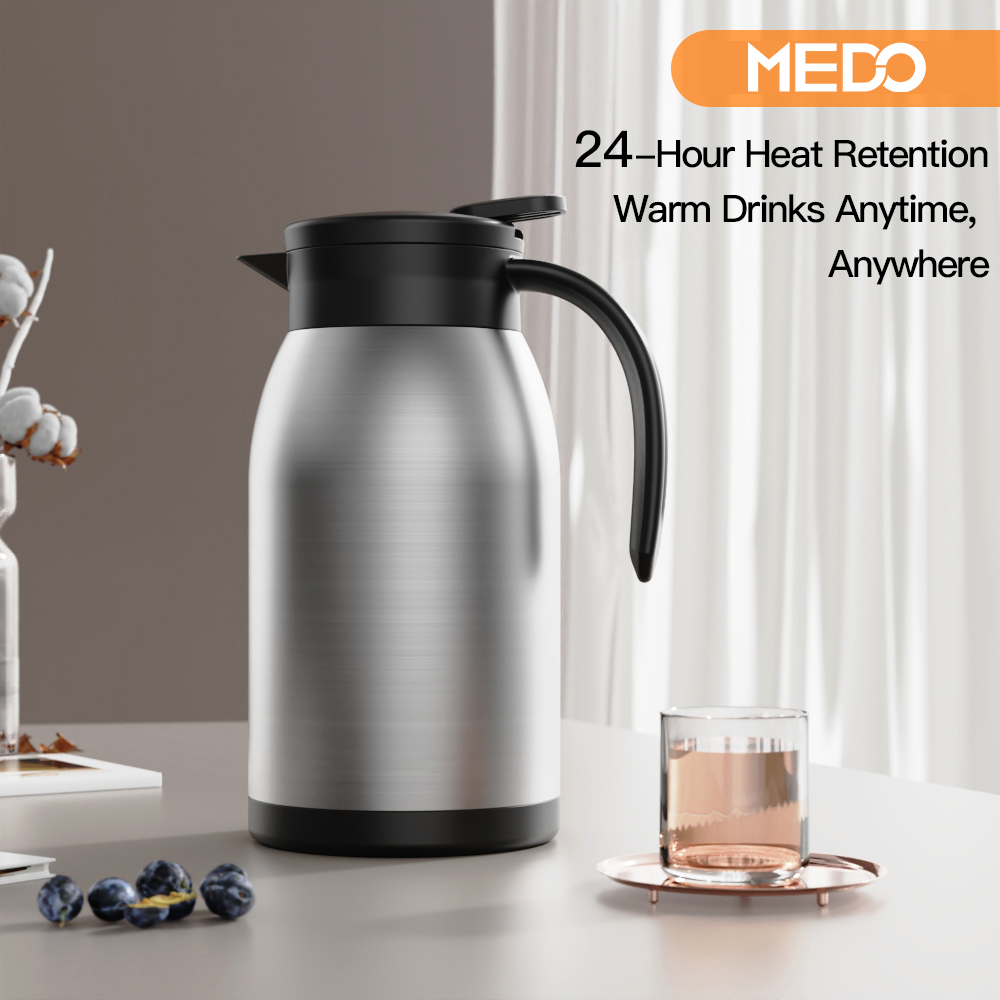 High Quality Wholesale Double Wall Tea Pot Colored Thermal Insulated Coffee Cafe Kettle Stainless Steel Thermos Tea Pot