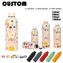 Custom Logo Double-Wall Stainless Steel Sports Water Bottle – 500ml/750ml, Leak-Proof, BPA-Free for Fitness & Travel