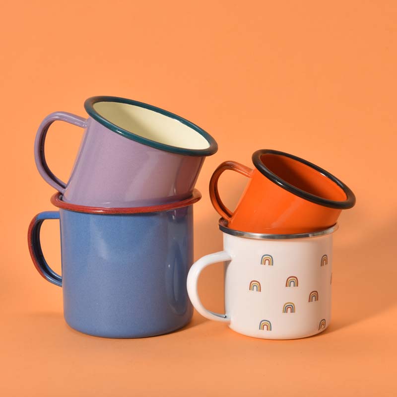 Gift Use Christmas Hot Sale 350ml 500ml 750ml 1200ml 3000ml Sublimation White Enamel Cup Camping Mug Coffee Milk Mugs Cups