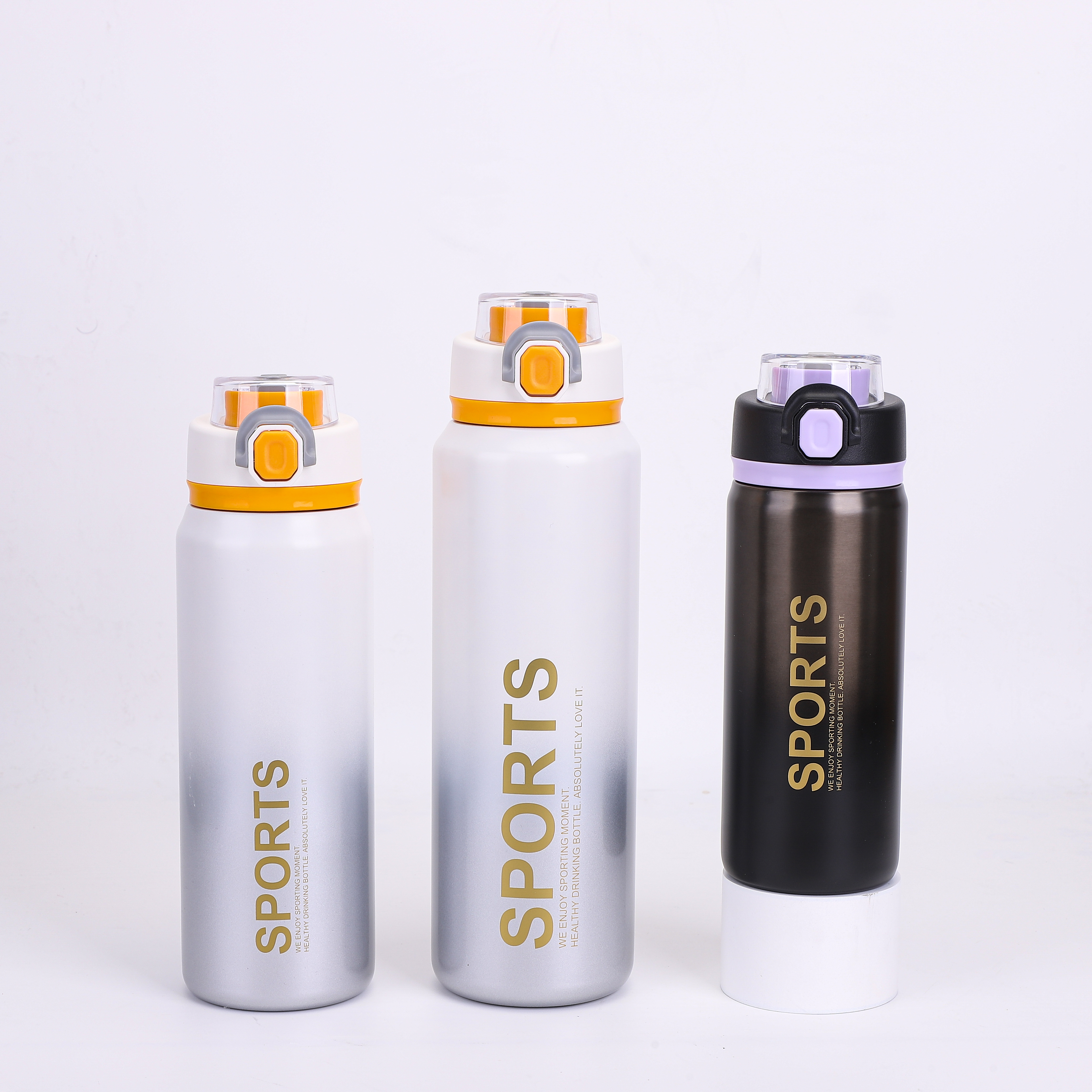 New Arrival Factory Wholesale Custom logo Sports Stainless Steel Vacuum Water Bottle with Lid Straw for Travel Camping