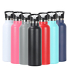 Factory Wholesale 350ml 500ml 600ml 750ml Width Mouth Sports Double Wall Thermo Stainless Steel Water Bottle Vacuum Flask With Handle